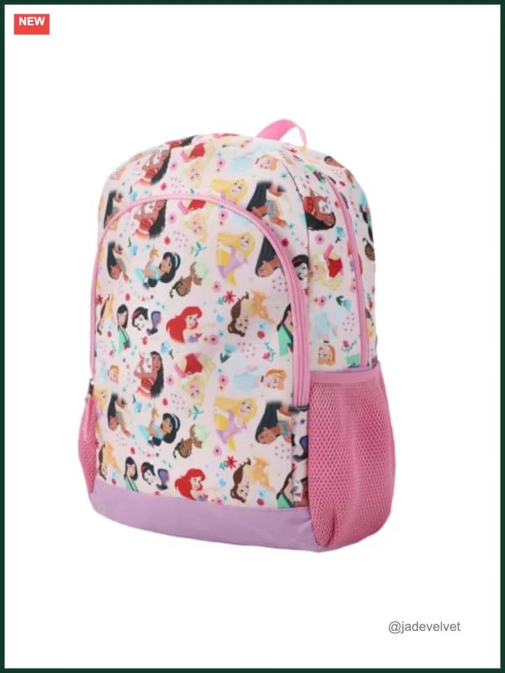 Kids' Backpack with Iconic Disney Princess All-Over Print 14 Inch Daypack